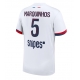 Tanie Strój piłkarski Paris Saint-Germain Marquinhos #5 Koszulka Wyjazdowej 2025-26 Krótkie Rękawy